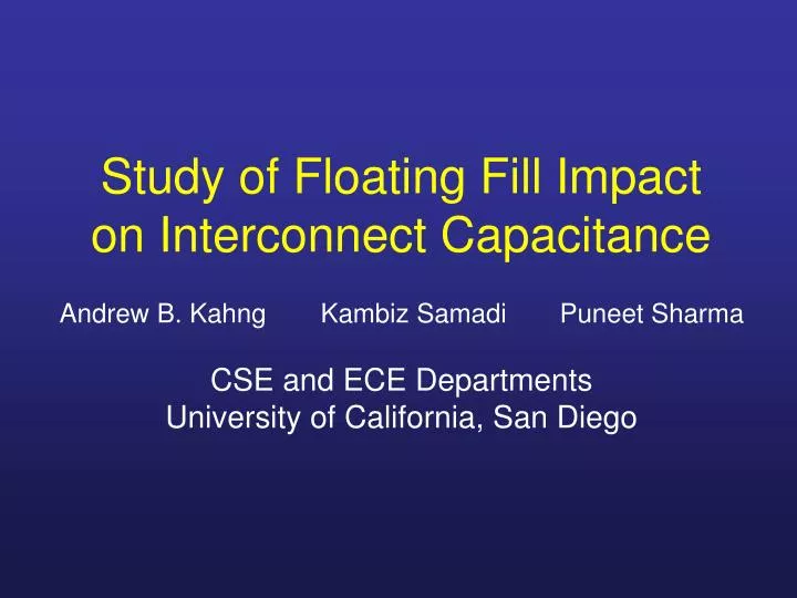 study of floating fill impact on interconnect capacitance