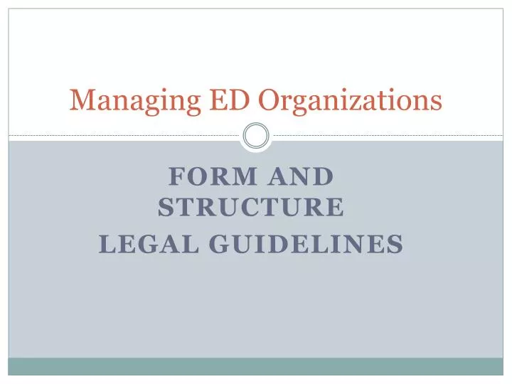 managing ed organizations