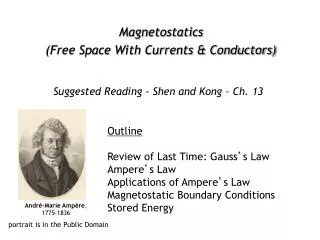 Magnetostatics (Free Space With Currents &amp; Conductors)