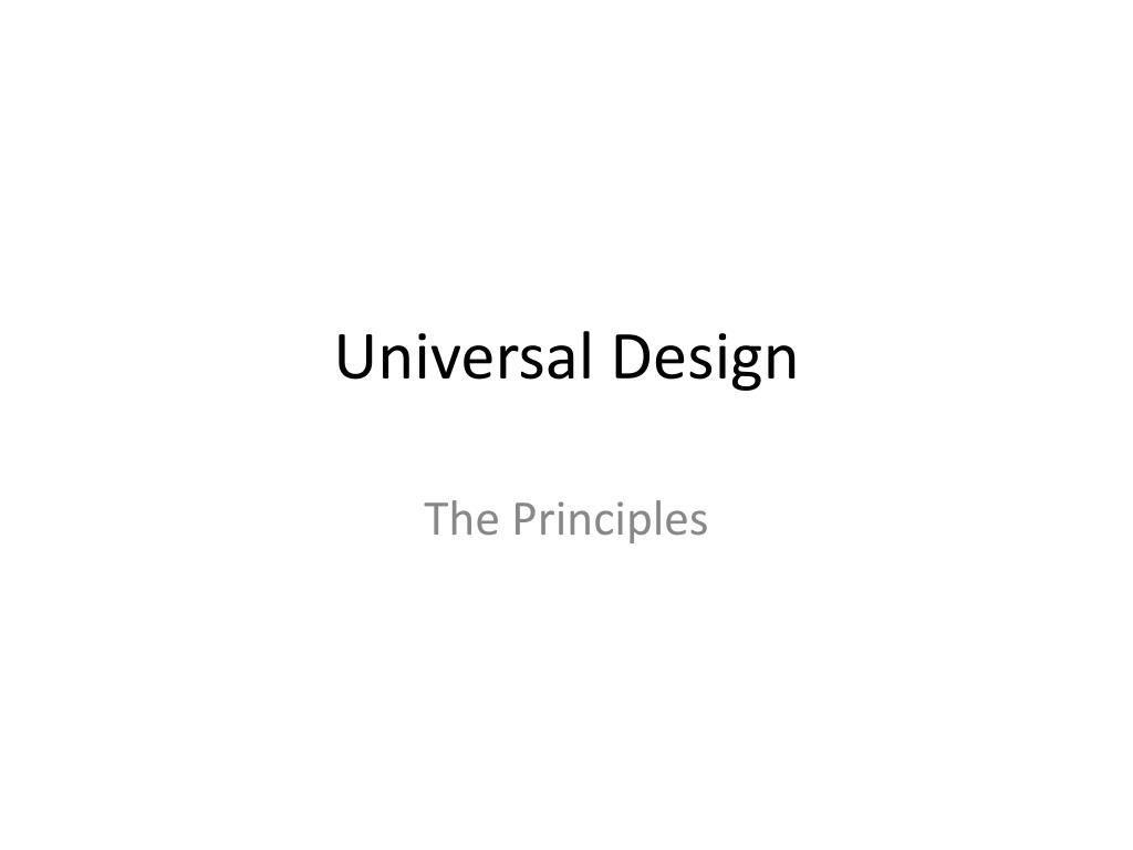 PPT - Universal Design PowerPoint Presentation, free download - ID:1403756