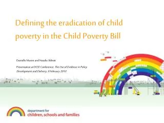 Defining the eradication of child poverty in the Child Poverty Bill