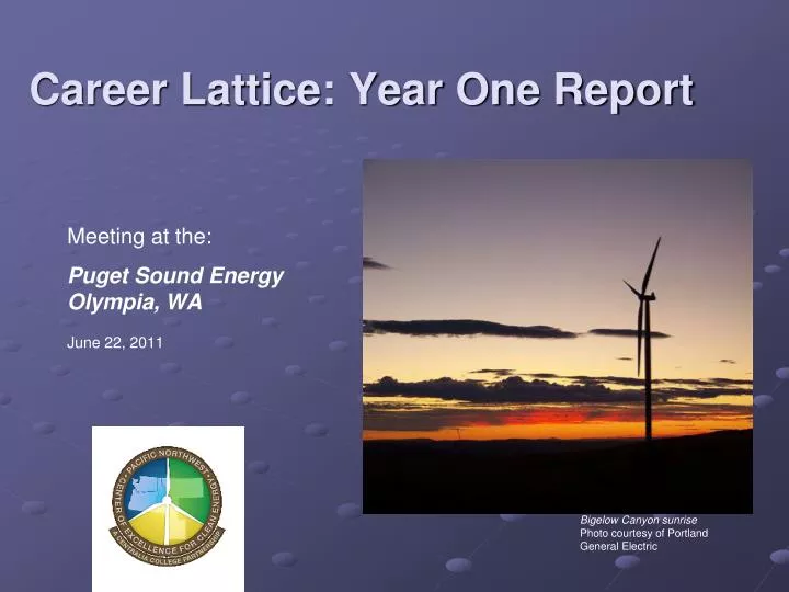 career lattice year one report