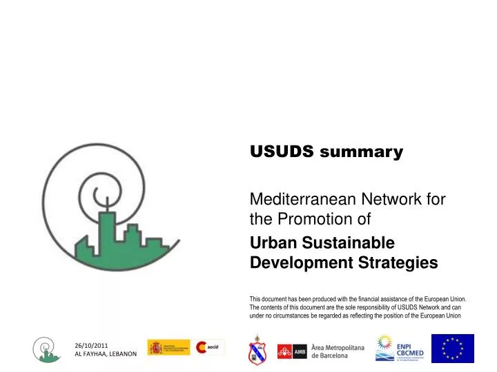 mediterranean network for the promotion of urban sustainable development strategies