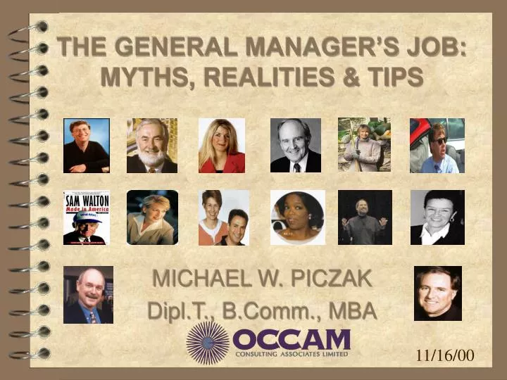 the general manager s job myths realities tips