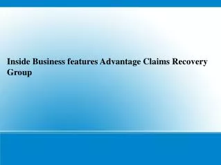 Advantage Claims Recovery Group