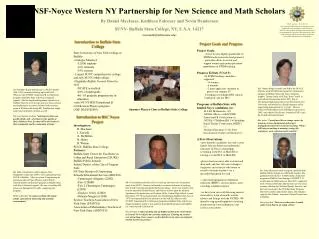 NSF-Noyce Western NY Partnership for New Science and Math Scholars By Daniel MacIsaac, Kathleen Falconer and Nevin Hende