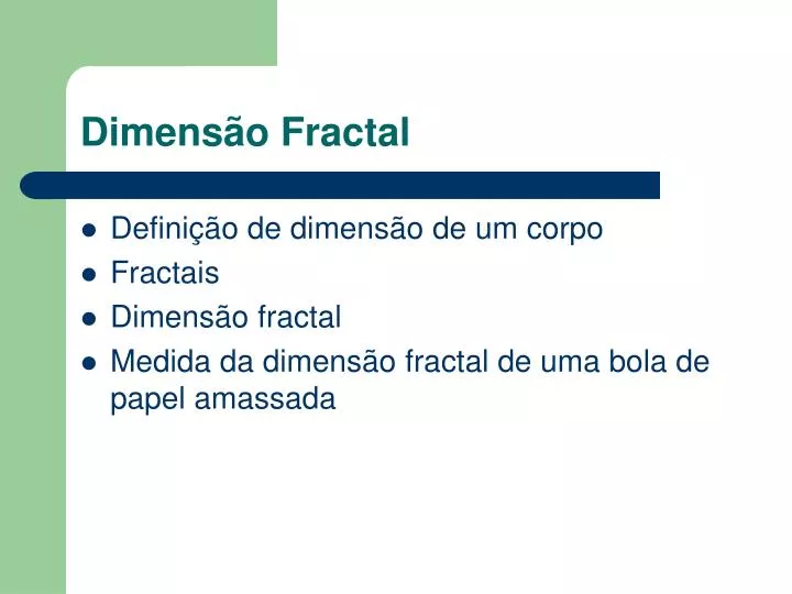 dimens o fractal