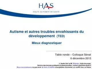 autisme et autres troubles envahissants du d veloppement ted mieux diagnostiquer