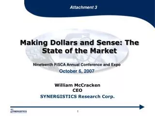 Making Dollars and Sense: The State of the Market