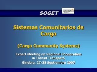 sistemas comunitarios de carga cargo community systems