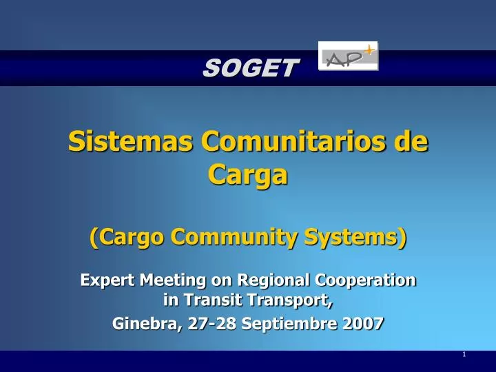 sistemas comunitarios de carga cargo community systems