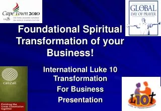 Foundational Spiritual Transformation of your Business!