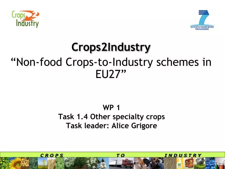 crops2industry non food crops to industry schemes in eu27