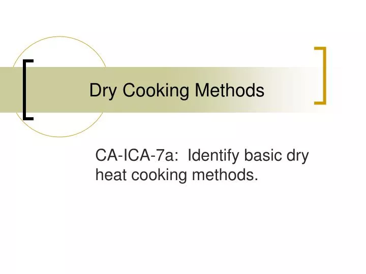dry cooking methods