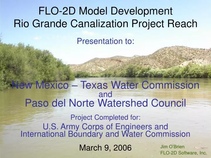 flo 2d model development rio grande canalization project reach