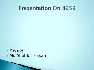Presentation On 8259