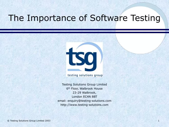the importance of software testing