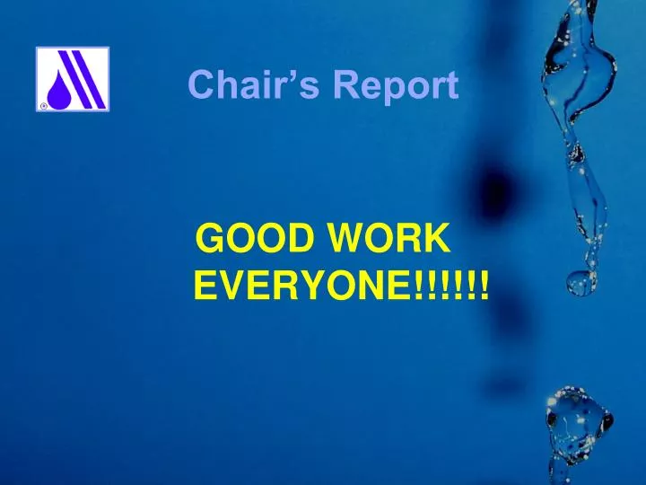chair s report