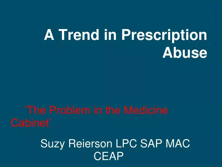 the problem in the medicine cabinet suzy reierson lpc sap mac ceap