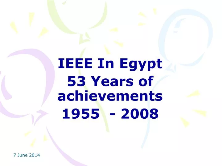 ieee in egypt 53 years of achievements 1955 2008