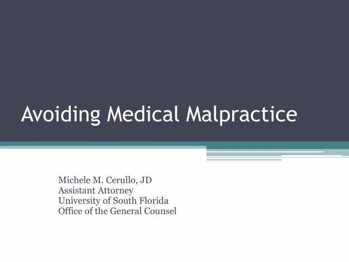 avoiding medical malpractice