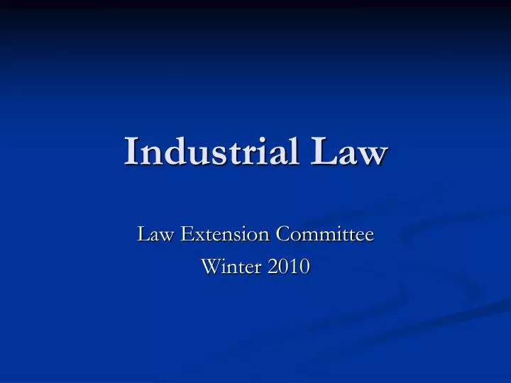 industrial law