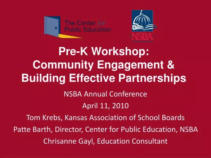 pre k workshop community engagement building effective partnerships