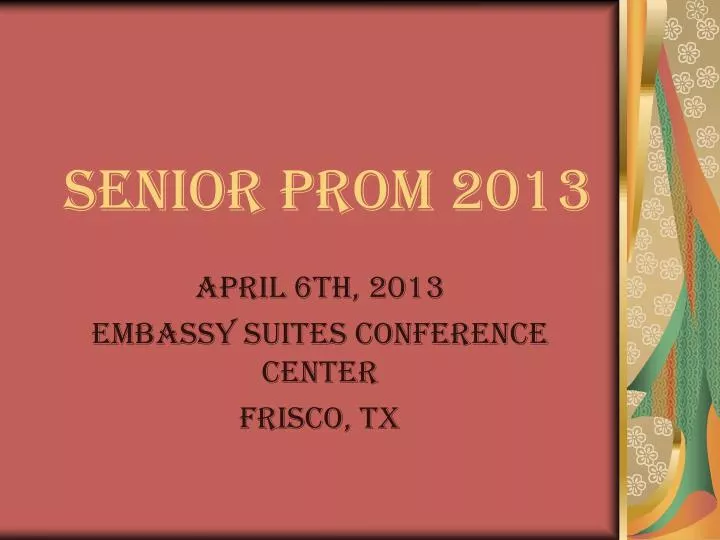 senior prom 2013