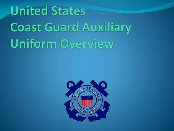 united states coast guard auxiliary uniform overview