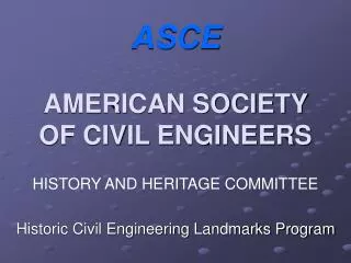 ASCE AMERICAN SOCIETY OF CIVIL ENGINEERS