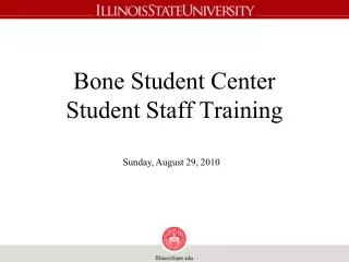 Bone Student Center Student Staff Training