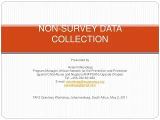 non survey data collection