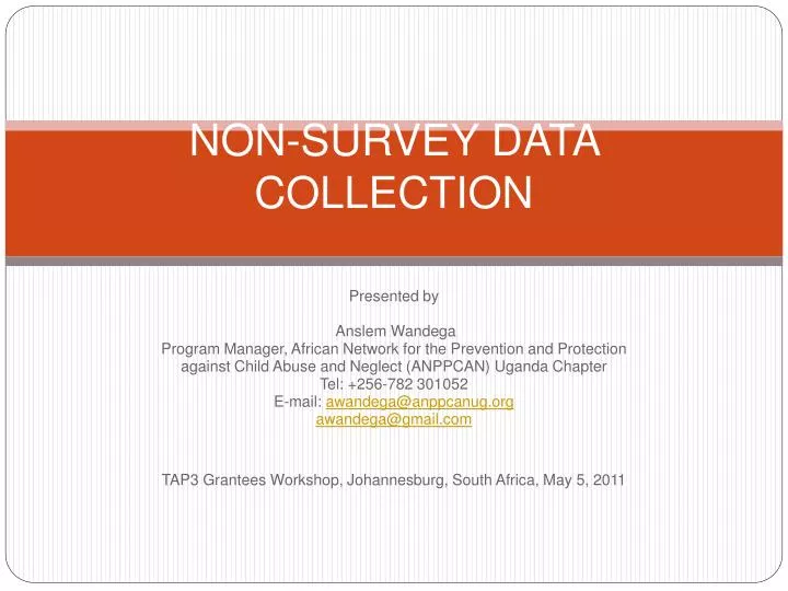 non survey data collection