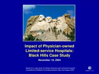 Impact of Physician-owned Limited-service Hospitals: Black Hills Case Study