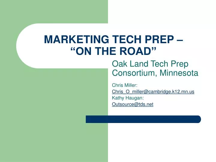 marketing tech prep on the road