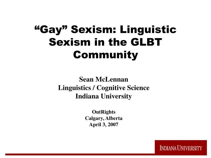 gay sexism linguistic sexism in the glbt community