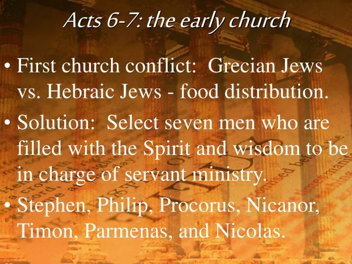 acts 6 7 the early church