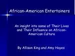 African-American Entertainers
