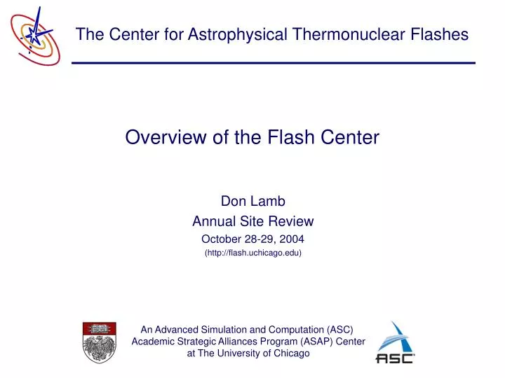overview of the flash center