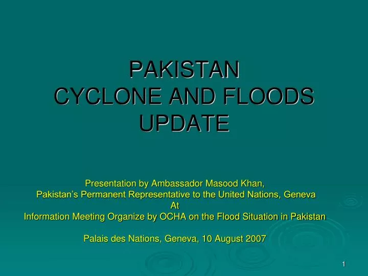 pakistan cyclone and floods update