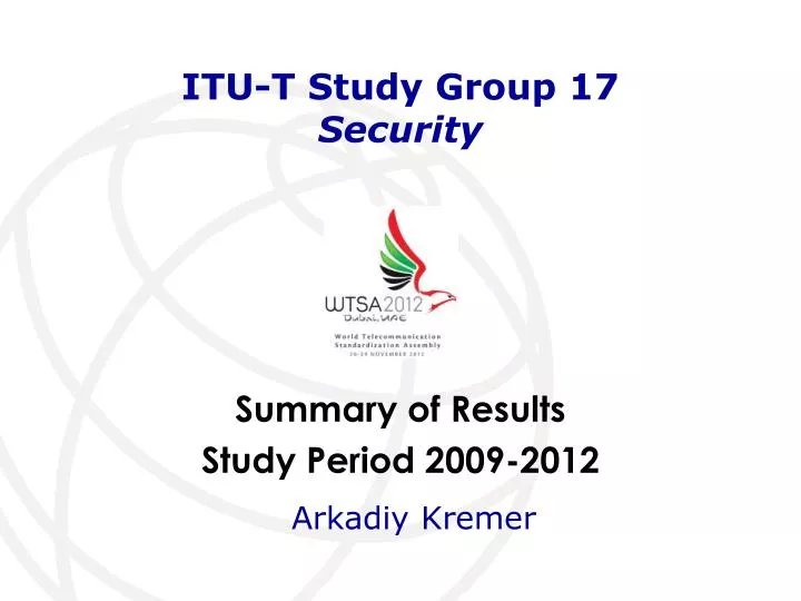 itu t study group 17 security