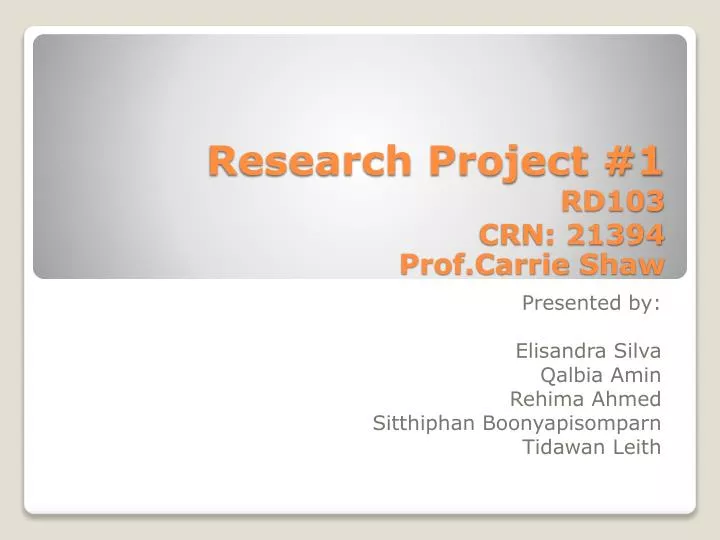 research project 1 rd103 crn 21394 prof carrie shaw