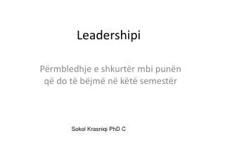 Leadershipi