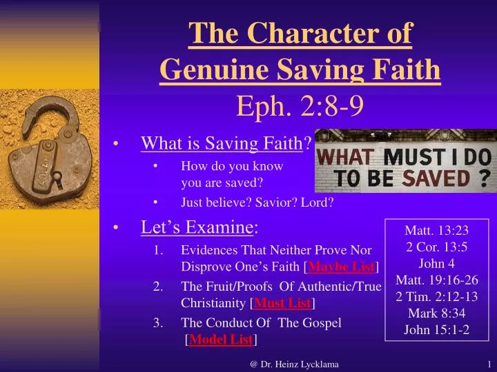 the character of genuine saving faith eph 2 8 9
