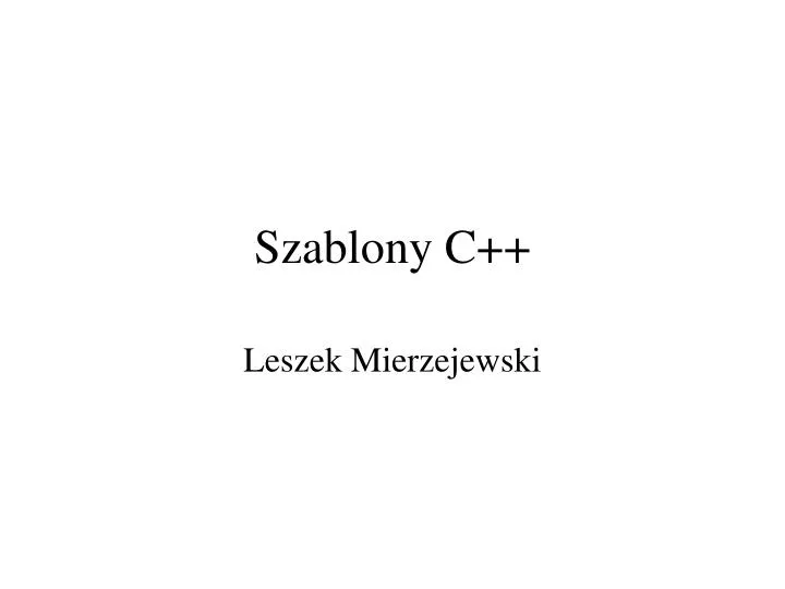 szablony c