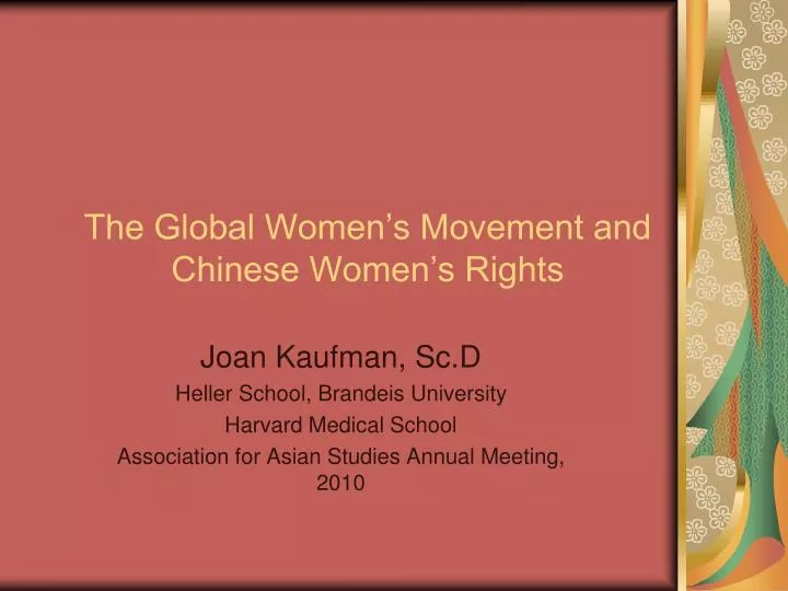 the global women s movement and chinese women s rights