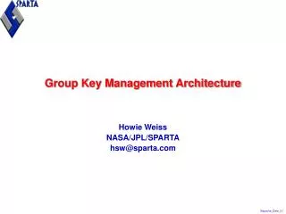 Group Key Management Architecture