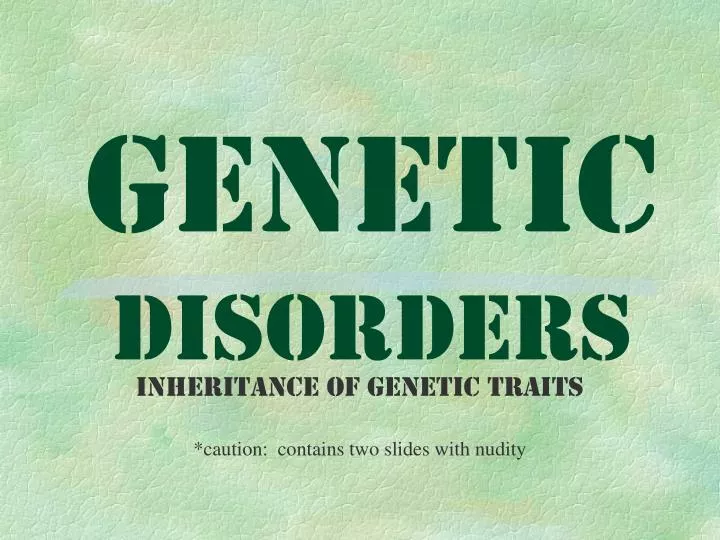 genetic disorders