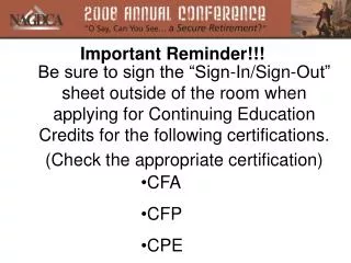 CFA CFP CPE