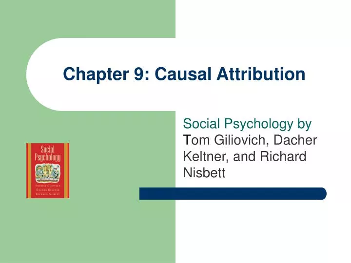 chapter 9 causal attribution